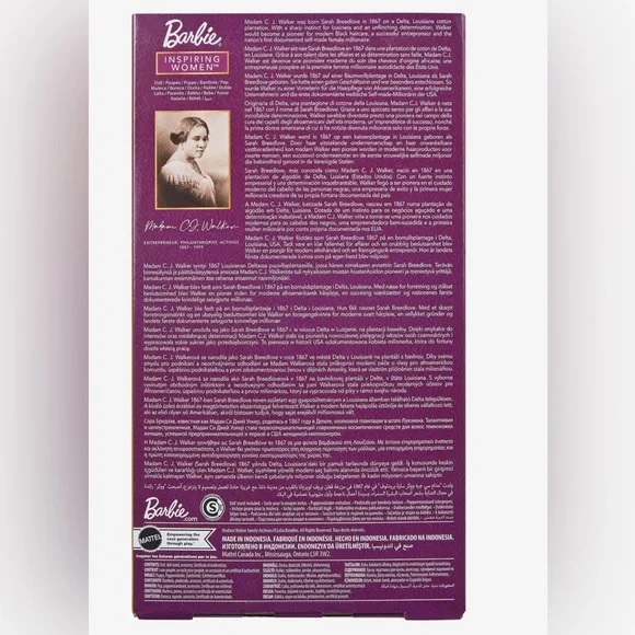 NIB Madam CJ Walker BARBIE SIGNATURE Inspiring Women Series Collection - Picture 3 of 3